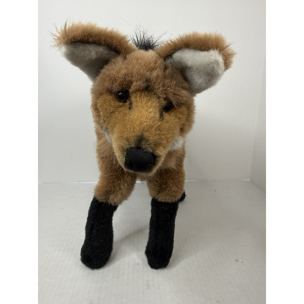 Vintage The Nature Company Maned Wolf Plush Red Realistic Posable HTF 15"